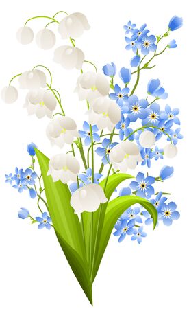 Bunch of lilies of the valleyのイラスト素材