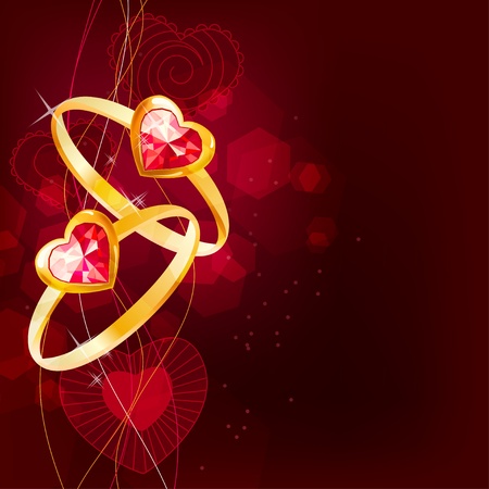 Two gold ringsのイラスト素材