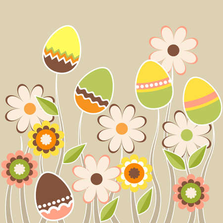 Growing easter eggsのイラスト素材
