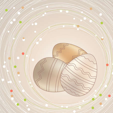 Stylized pastel easter eggsのイラスト素材