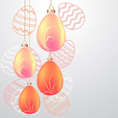 Greeting card with eggsのイラスト素材