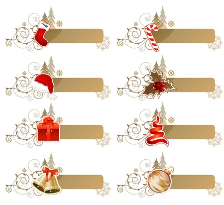 Set of different Christmas banners のイラスト素材