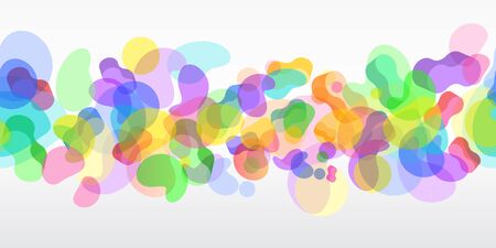 Modern seamless border with abstract shapes のイラスト素材