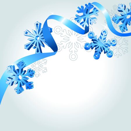 Abstract background wth snowflakesのイラスト素材