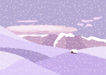 Winter landscapeのイラスト素材