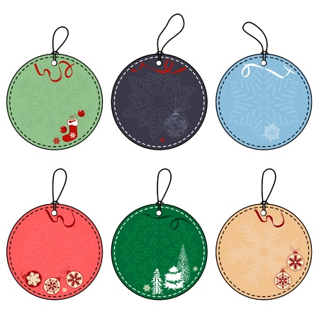 Set of Christmas Tagsのイラスト素材