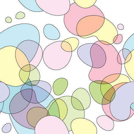 Seamless round bubbles kids patternのイラスト素材