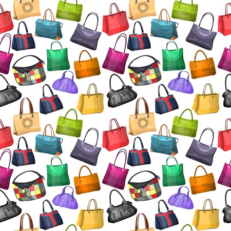 Seamless pattern with women\'s bags のイラスト素材