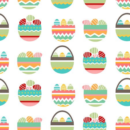 Seamless pretty pattern with stylized birds and nests. Endless texture for your design, announcements, greeting cards, posters, advertisement.のイラスト素材