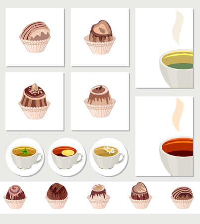 Set with different food templates. Cards for restaurant and cafe design, menu ,, visit cards and advertisementのイラスト素材
