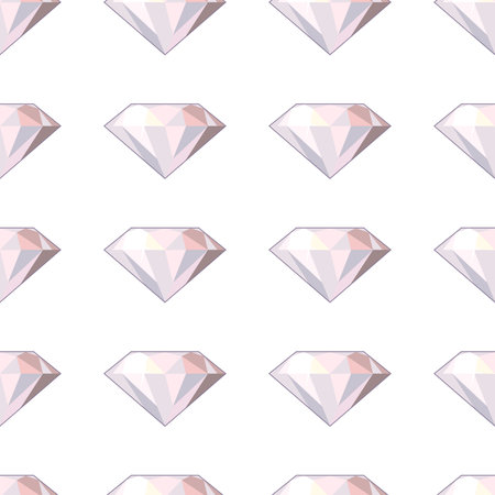Seamless pattern with diamonds. Endless brilliant texture for fashion design.のイラスト素材