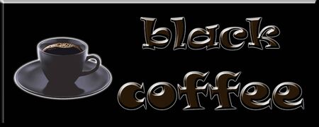 black coffee color letter word font illustration image designのイラスト素材