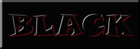 black1 color letter word font illustration image designのイラスト素材