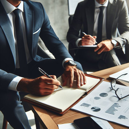 Group of business people working together in office, closeup. Teamwork conceptの素材