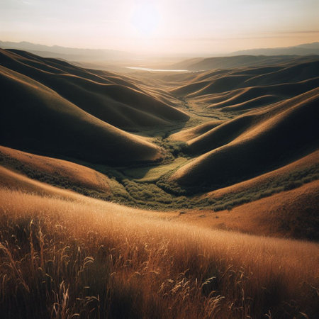 Mountain landscape in the morning light. Composition of nature.の素材