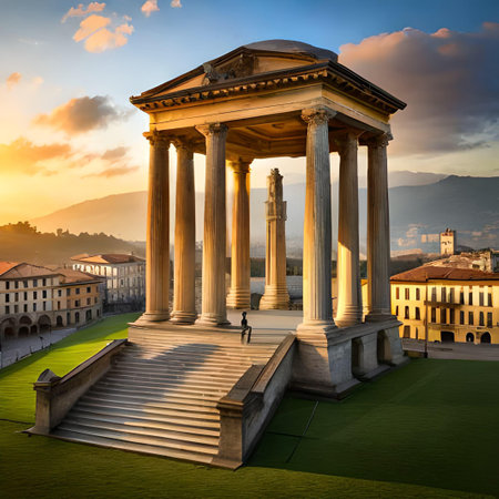 Pantheon in Pisa, Tuscany, Italy.の素材
