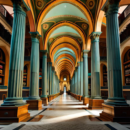 The interior of the University of Lisbon.の素材