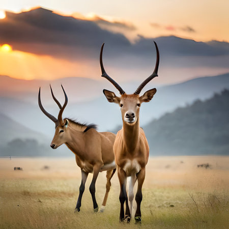 Impala antelope (Aepyceros melampus) in Africaの素材
