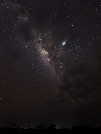 Milky Way galaxy with stars and space dust in the universe.