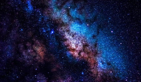 Night sky with stars and nebula.