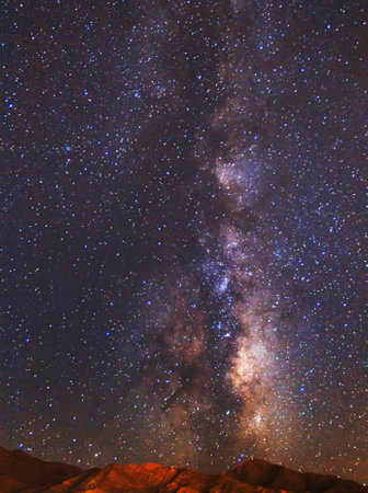 Milky way galaxy with stars and space dust in the universe.