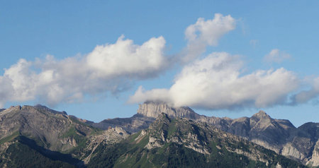 Mountains in the Pyrenees, Huesca, Aragon, Spainの写真素材