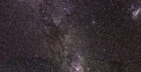 Night sky with stars and nebula