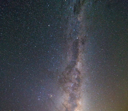 Milky way galaxy with stars and space dust in the universe, Long exposure photograph.の写真素材