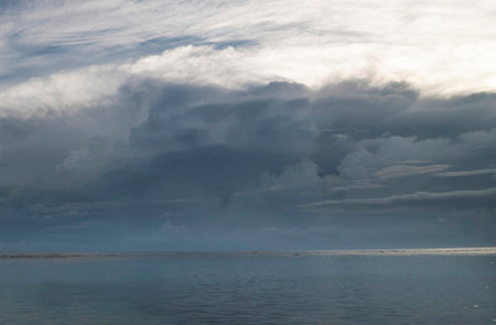 Clouds over the sea, Seychelles, La Digue