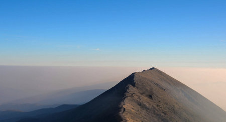 Panoramic view of the top of Mount Etna, Sicily, Italyの写真素材