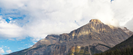 Panoramic view of the Glacier National Park in Montana, USAの写真素材