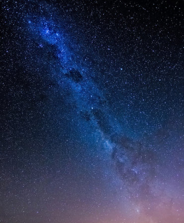 Milky way galaxy with stars and space dust in the universe.の写真素材