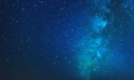 Night sky with stars as background.