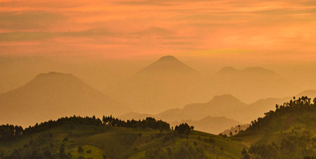Sunset in the countryside of Yunnan, China. Yunnan is a very popular tourist destination.