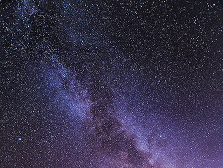 Night sky with stars and milky way. Space background. Universe.