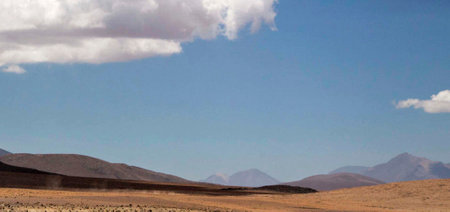Landscape in the highlands of the Altiplano, Bolivia