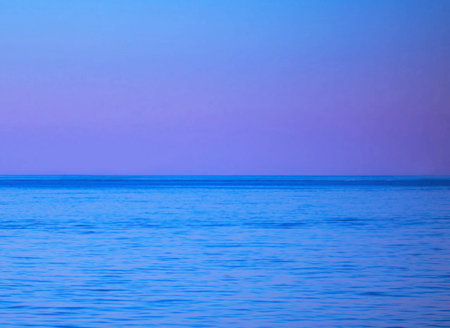 beautiful sunset on the sea. seascape. nature backgroundの写真素材