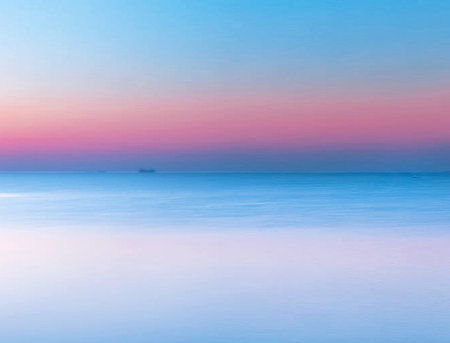 Beautiful sunset on the sea. Colorful sky and sea.の写真素材