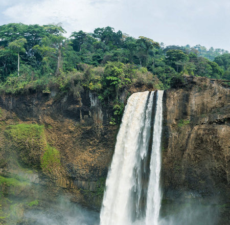 Waterfall in Costa Rica, Central America, Costa Rica, South Americaの写真素材