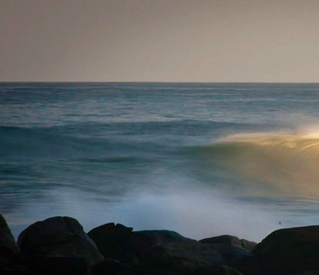 Surf on the Atlantic Ocean in Costa Rica, Central America.