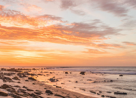 Beautiful sunset over the sea. Sunset on the seashore.の写真素材