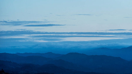 Mountain and blue sky at Doi Inthanon National Park, Chiang Mai, Thailand