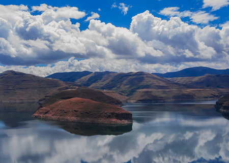 Lake Titicaca in Bolivia, South America, South America.