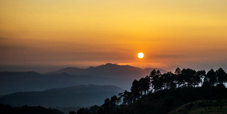Sunrise at Doi Pha Tang in Chiangrai, Thailand