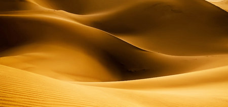 golden sand in oman the old desert rub al khaliの写真素材