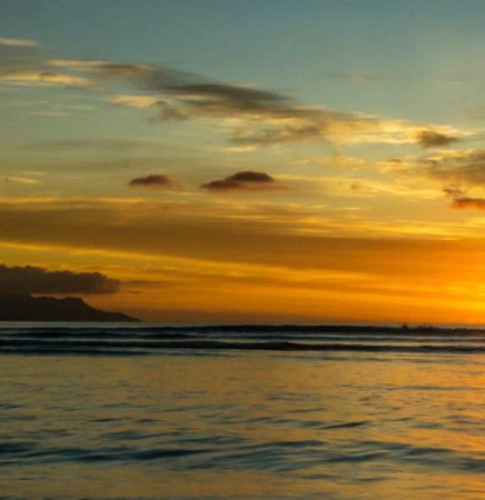 Sunset at the beach in Rio de Janeiro, Brazil, South America