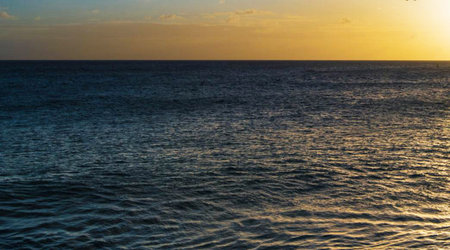 Sunset on the Atlantic Ocean in Tenerife Canary Islands Spain