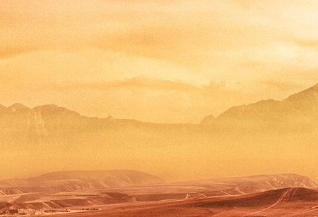 Grunge background with space for text or image. Desert landscapeの写真素材