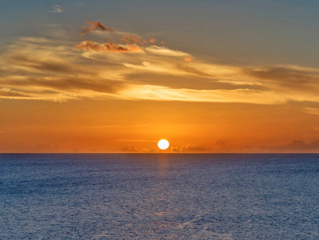 Beautiful sunset over the sea. Sunset over the sea. Beautiful sunset over the sea.の写真素材