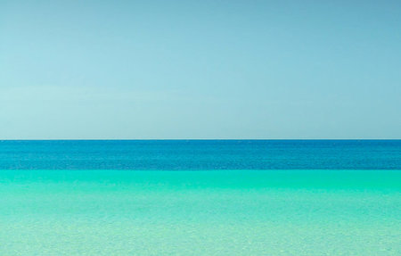 Beautiful beach and sea - boost up color processingの写真素材